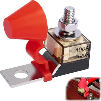 MRBF Terminal Fuse Block, 100A 58V DC Battery Terminal Fuse