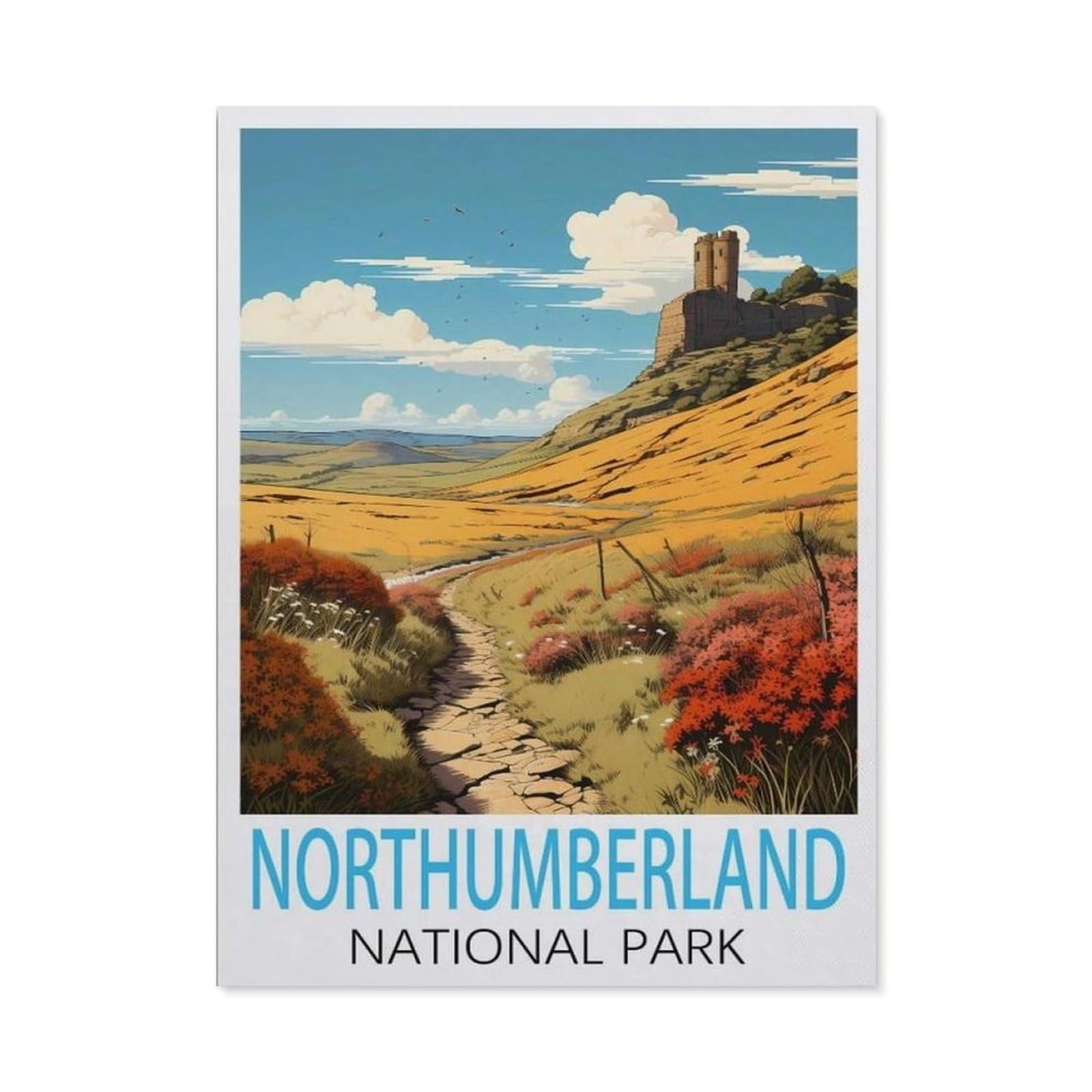 BEAYODKP DIY 5D Diamond Painting Kits，Northumberland National Park,Diamond Painting for Beginner Adults Rhinestone Numbered Diamond Arts Home Wall Decor（50 x 60 cm/19.68 x 23.62 inches）-BY49