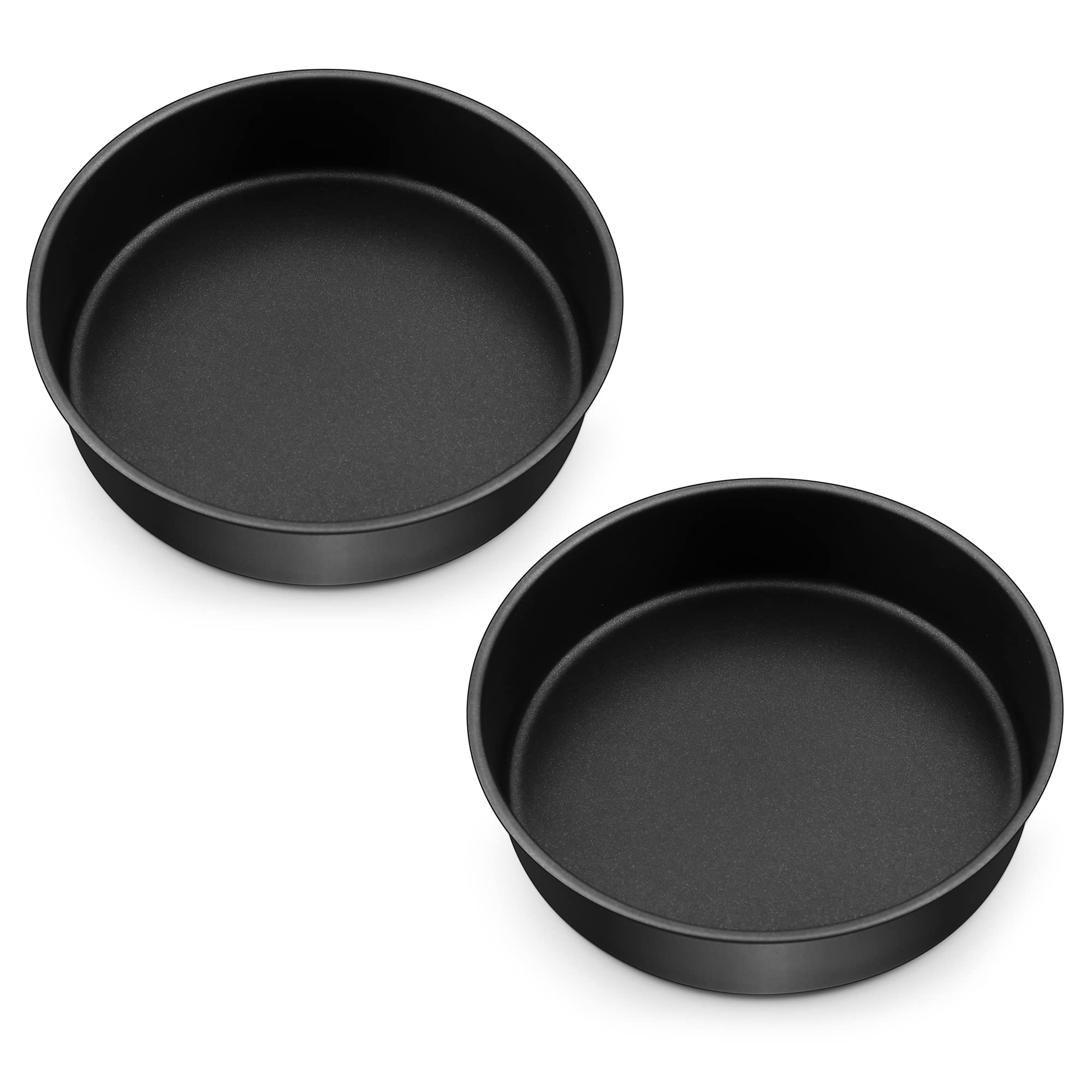 IVEOPPE Ronde bakvorm, 24 cm rond, set van 2 bakvormen, cakevormen, bakvormen met ronde roestvrijstalen cakevorm met antiaanbaklaag, geschikt voor taarten, brownies, cakes, lasagne