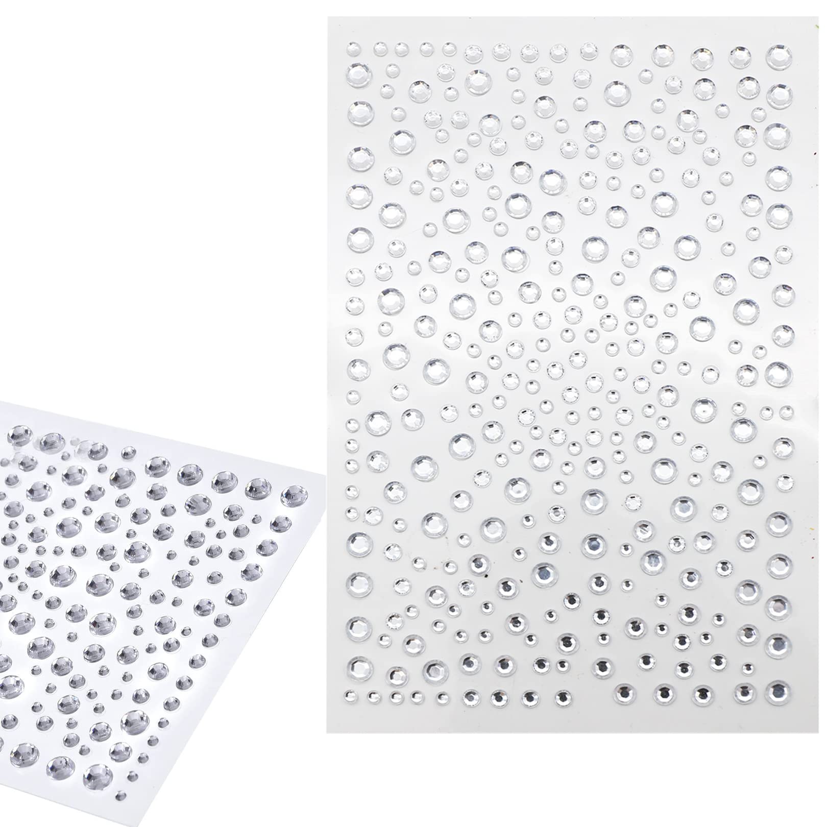 Rhinestone Stickers,325Pcs Self Adhesive Bling RhinestoneStickers,Acrylic Crystal Stick on Gems Stickers for Makeup Tears Rhinestone DIY Crafts Jewels Clothes Festival Carnival Decor(Various Sizes)