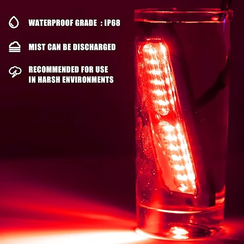 Miniatura 5 de Lente lineal alterna ultradelgada e impermeable, 8 unidades, 12 luces LED estroboscópicas para parrilla de montaje en superficie roja, luces