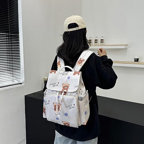 Miniatura 7 de Compact Diaper Organizers Bag Easy Carry Handle Adjustable Strap Multipurpose Backpack For Busy Moms Bear Print Mother's Day Gift