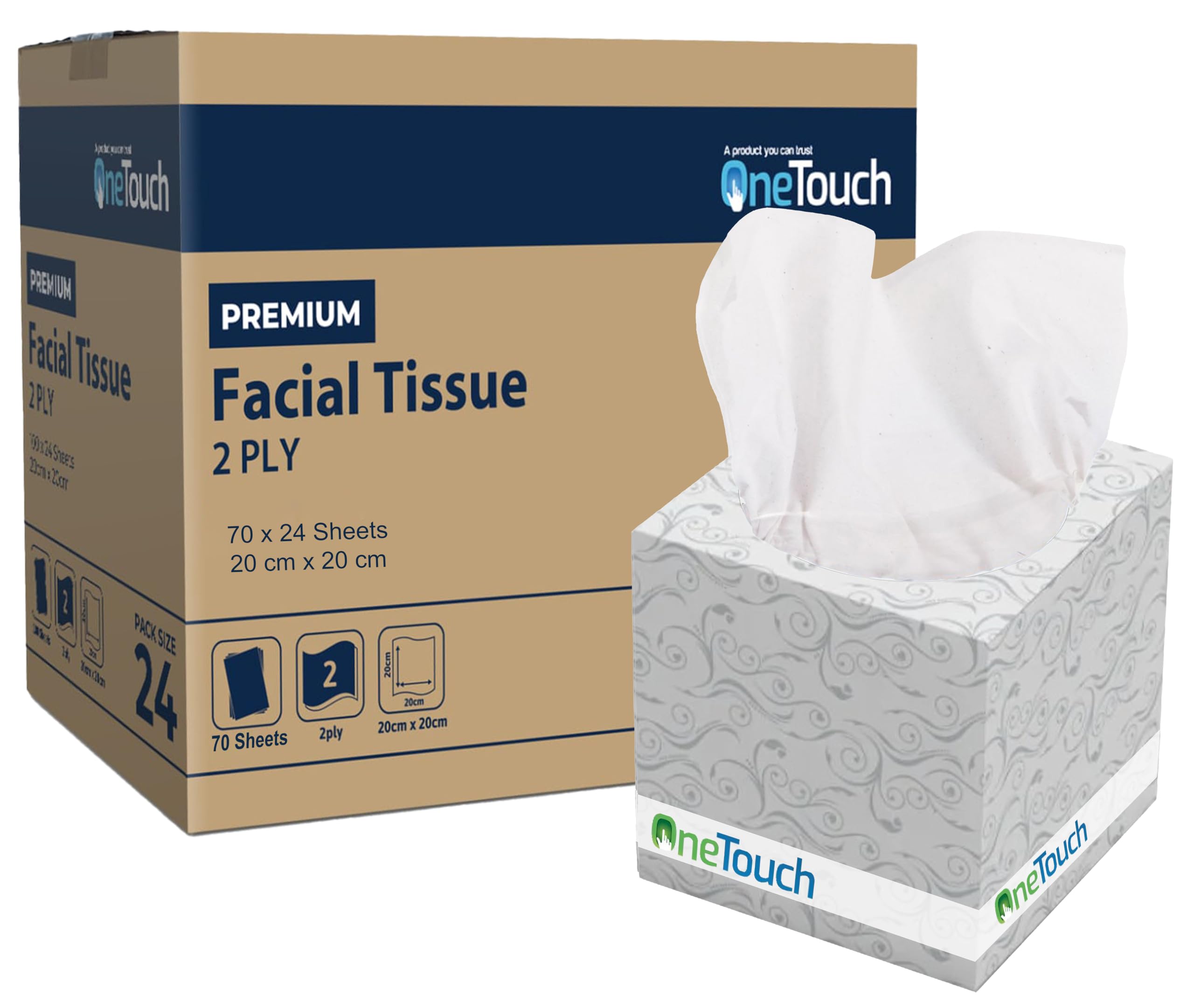 2ply Boxes Tissue Facial Tissue White Soft and Ideal for Sensitive Skin, Cleaning Sensitive Skin Office Tissue Boxes (3)