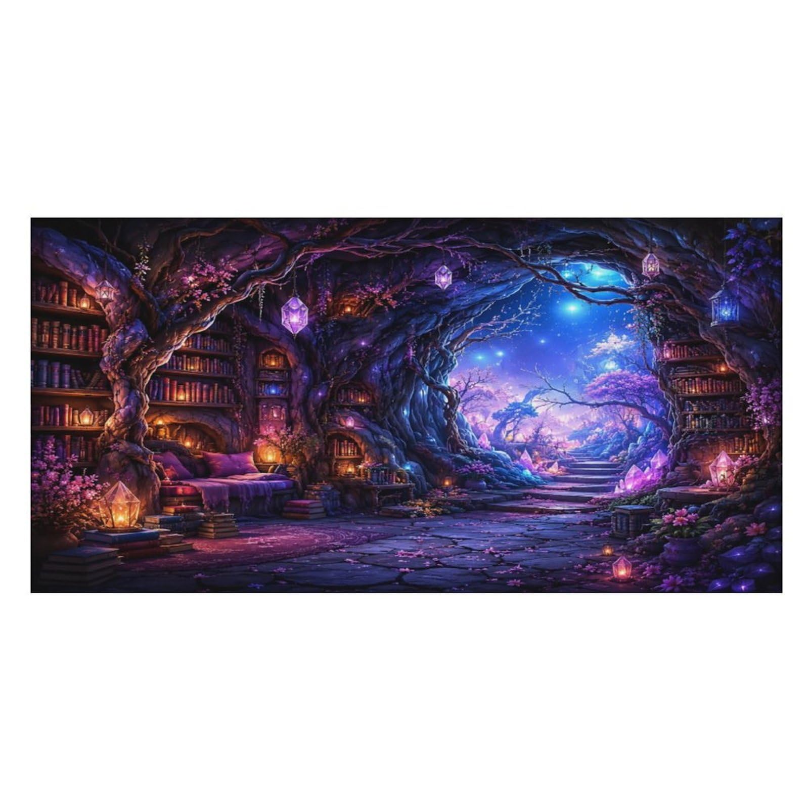 Anceky Enchanted Library Path Oversized Beach Towel Quick Dry Sand Free Microfiber Travel Towel Lightweight Multi Purpose Beach Blanket Pool Gym Bath Towel 63x31 in