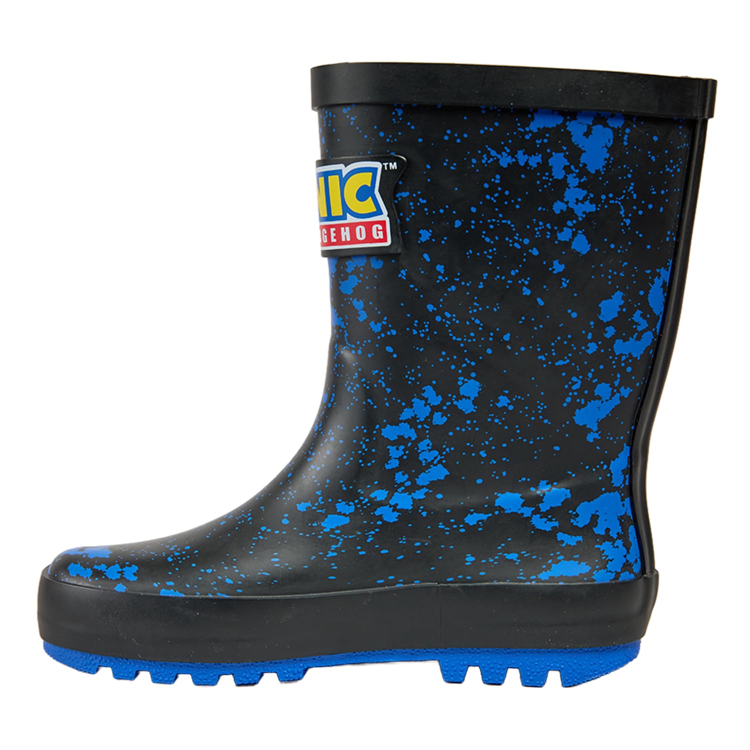 Sonic The Hedgehog Stivali di gomma per bambini | Stivali di gomma per bambini | Stivali da pioggia impermeabili per ragazzi | Blu Nero | Taglie UK 8-1