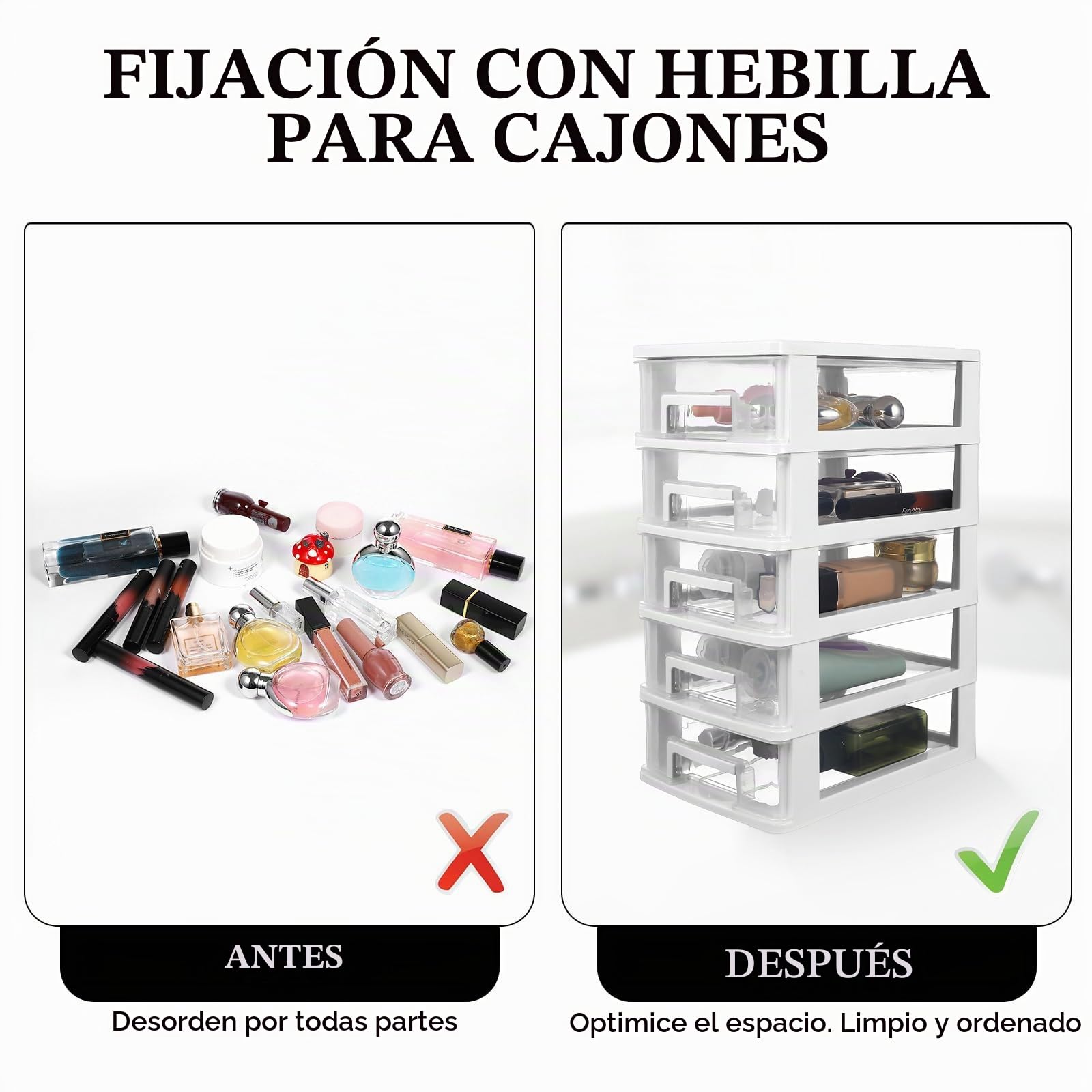 Toddmomy 1 armario con cajones de cinco cajones, armario de capas, organizador de plástico, estante de almacenamiento, cajas de almacenamiento para oficina, hogar (transparente)