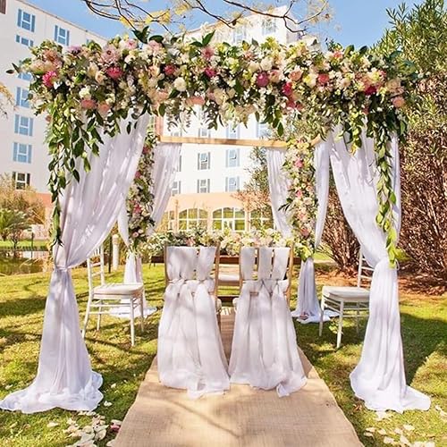 Miniatura 9 de Cortinas de gasa semitransparentes amarillas, 2 paneles de 7 pies de altura, cortinas de gasa de 84 pulgadas, cortinas de gasa para decoración de