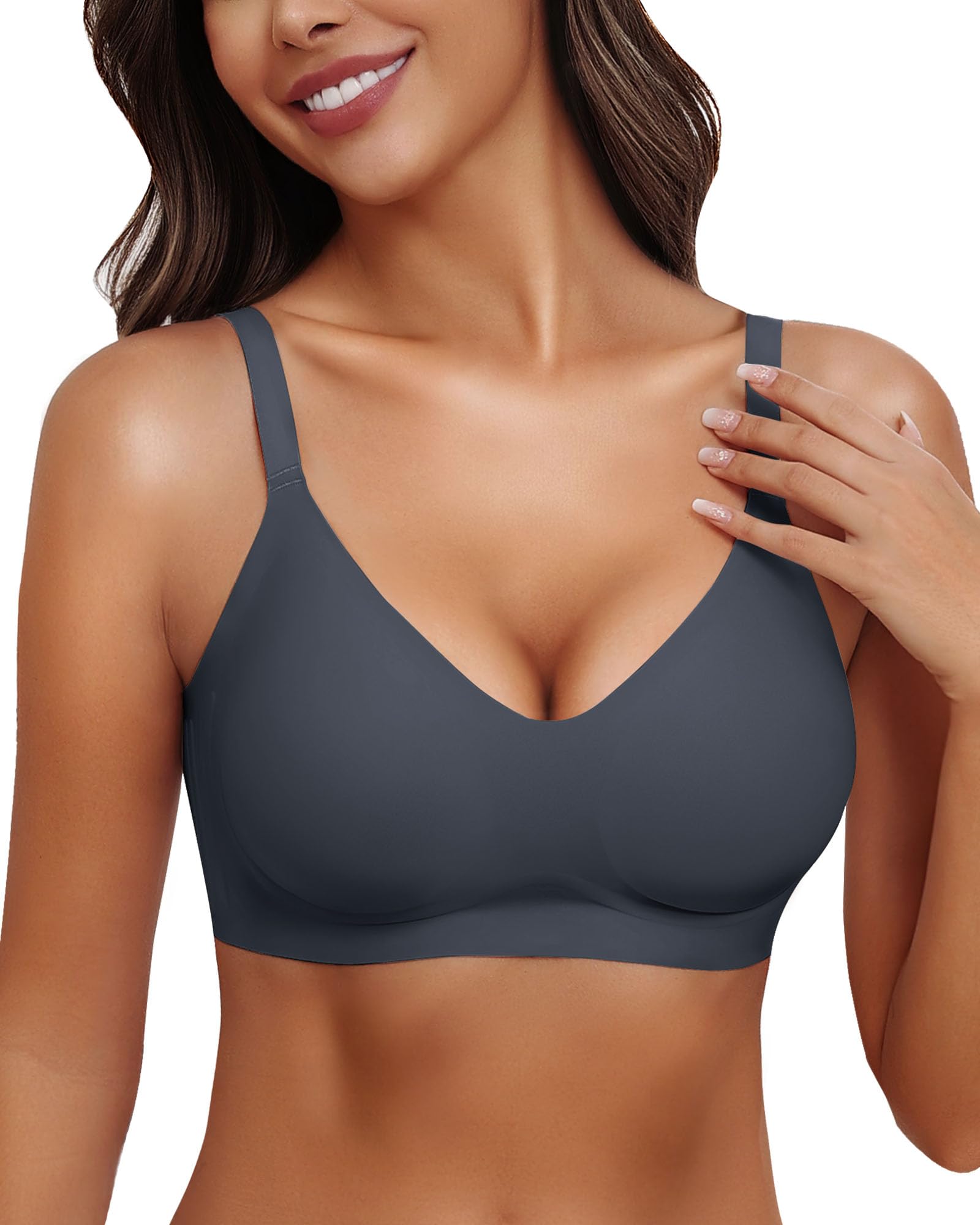 VRVOICE Wireless Bras for Women Seamless Push Up Bralette Supportive Comfortable No Underwire Full Coverage Everyday Bra