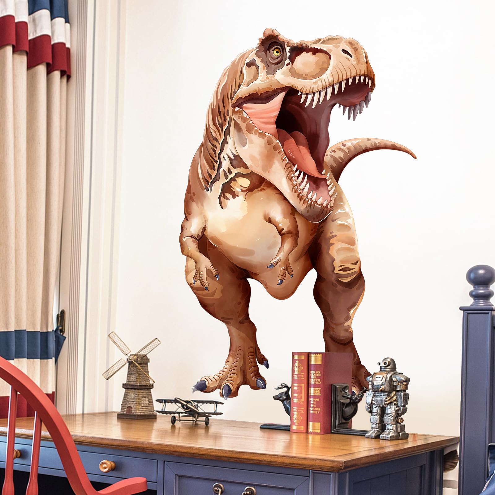 Pegatinas de Pared Dinosaurio Grande, Vinilos Decorativos Pared Tiranosaurio Dino, Adesivos Paredes Decoración para Habitación Infantil Dormitorio ludoteca (W78 * H124 cm)