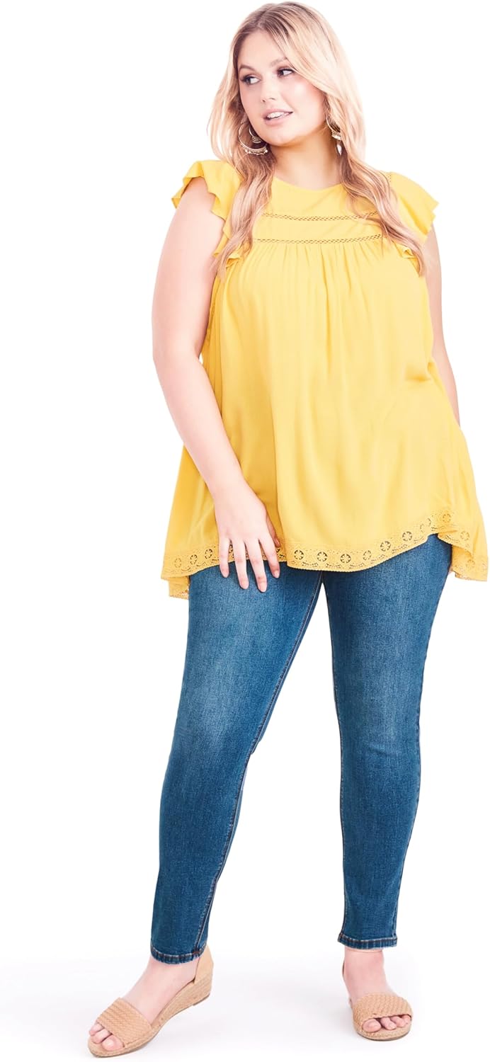 Avenue Womens Aveology Plus Size Jean Chiara Skinny - Image 2