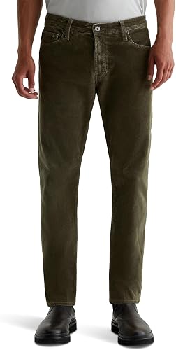 AG Mens Everett Slim Straight Corduroy Pants Sulfur Dried Cedar 30x34