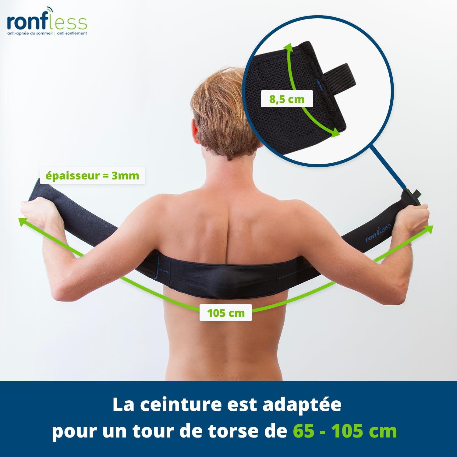 Ceinture Anti-ronflement Anti-apnée du Sommeil Dispositif Breveté
