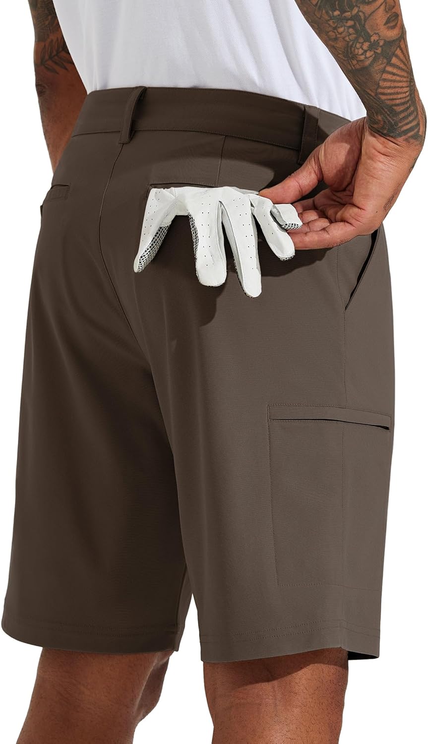 Willit Men's Golf Shorts 10" Stretch Quick Dry Hiking Cargo Shorts for Dress Casual Work with Pockets - Image 2