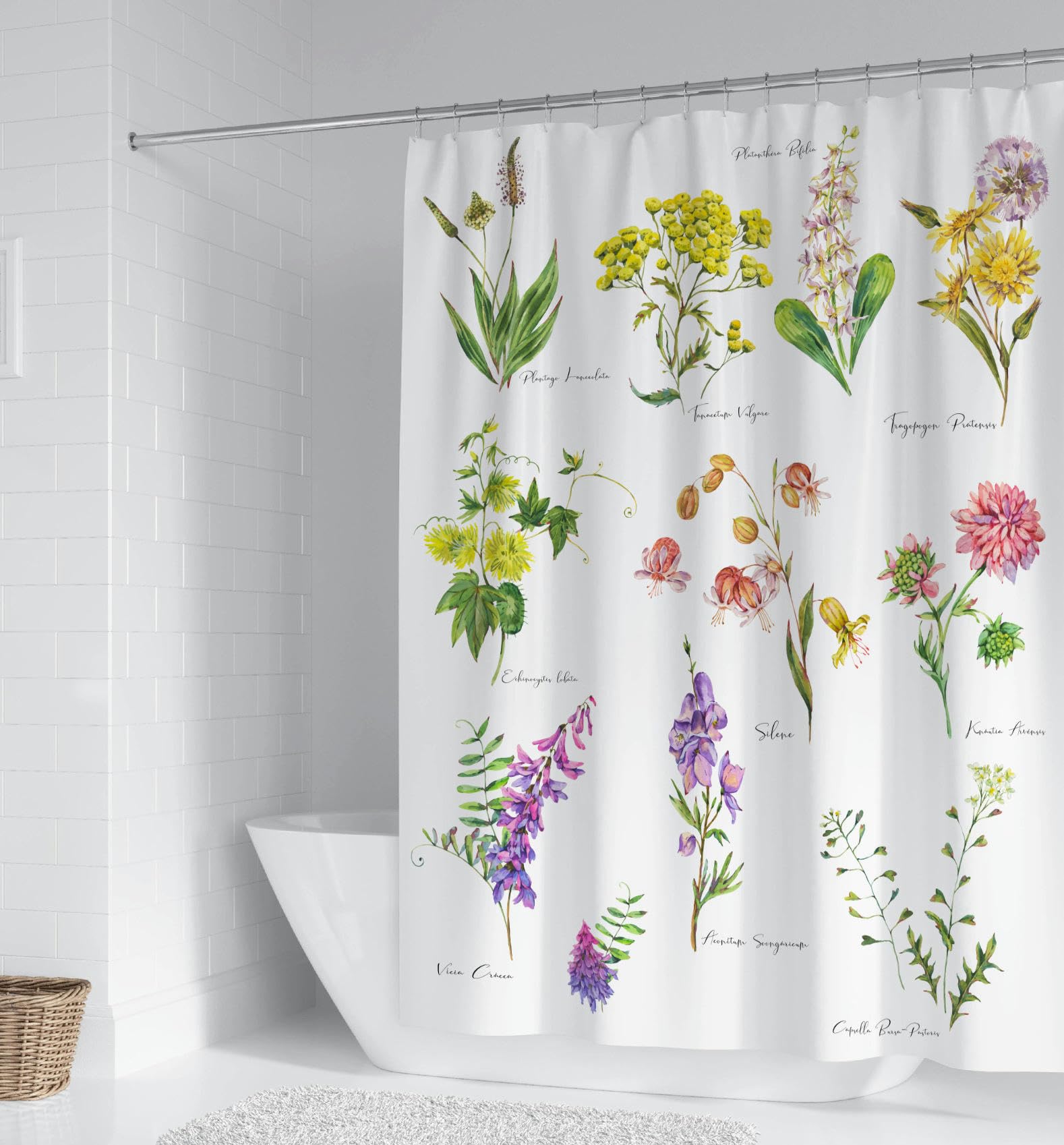 LB Spa Zen Tenda Doccia 180x200cm Fiore dell'acquario della
