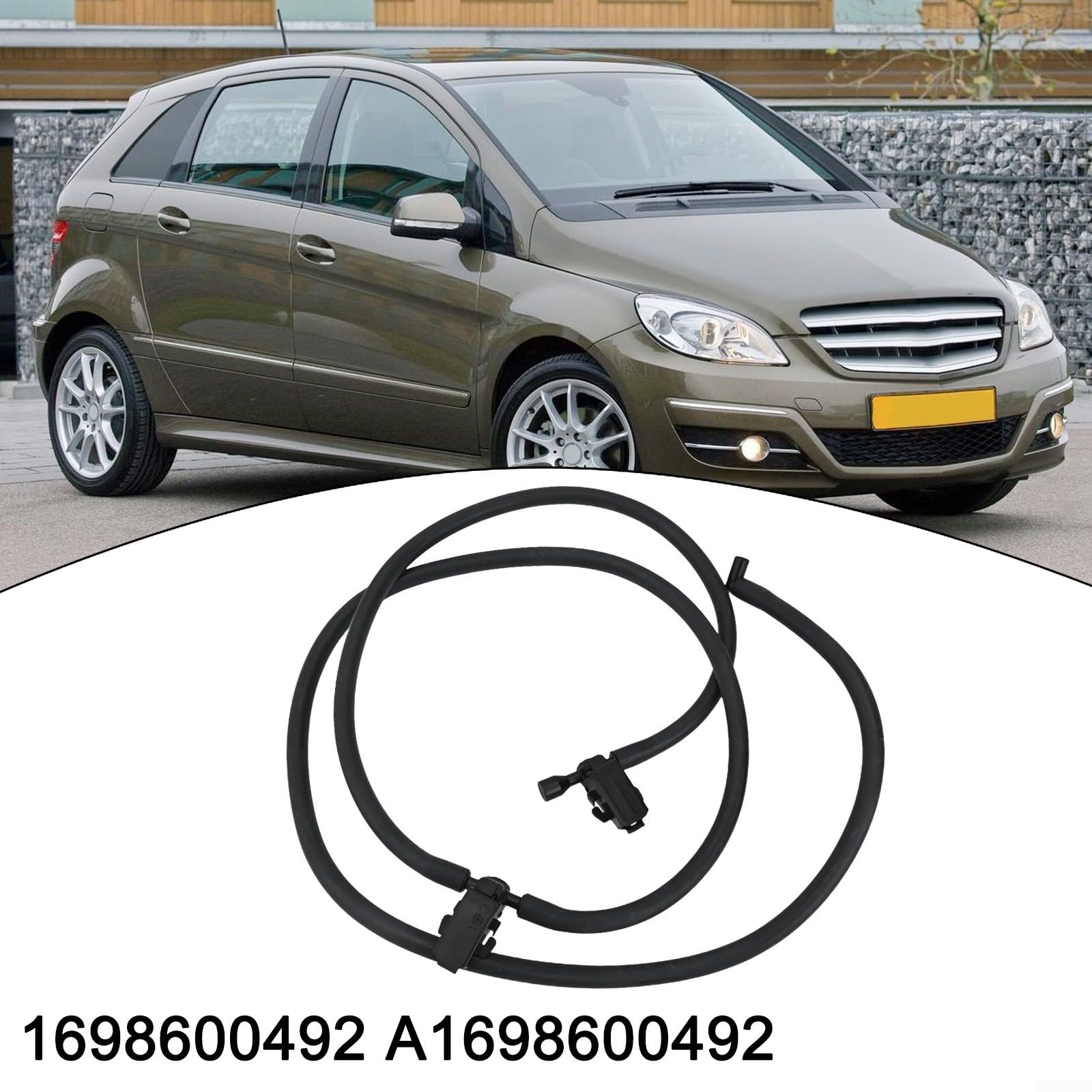 NexRen Ugelli a getto lavavetri anteriore con tubo flessibile integrato per Mercedes-Benz Classe A W169 e Classe B W245 OEM Parte A1698600492