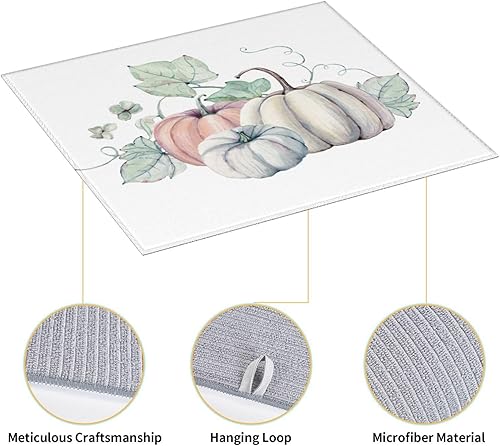 Miniatura 4 de Tapete de secado de platos de calabaza otoño para encimera de cocina, absorbente, de 16 x 18 pulgadas, placa de microfibra de vidrio, almohadilla de