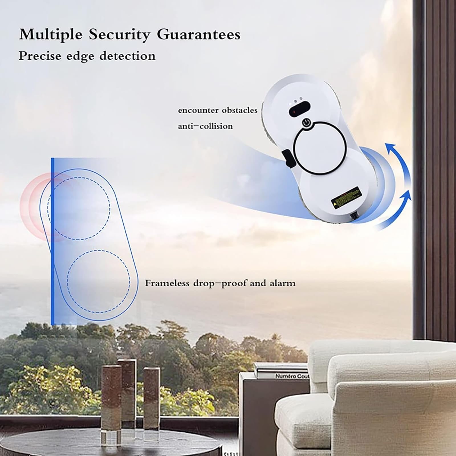 Robot lavavetri, aspirapolvere for finestre, con telecomando, spruzzo d'acqua automatico, limpiacristali for vetri elettrici, telecomando for specchio for finestre interno/esterno