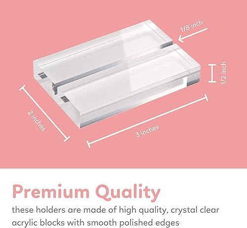 Miniatura 3 de TUR Party Supplies 15 Pack 3" Large Clear Acrylic Sign Holders  Wedding Sign Holders Table Numbers Display Stands  Acrylic Place Card Slot Stand -