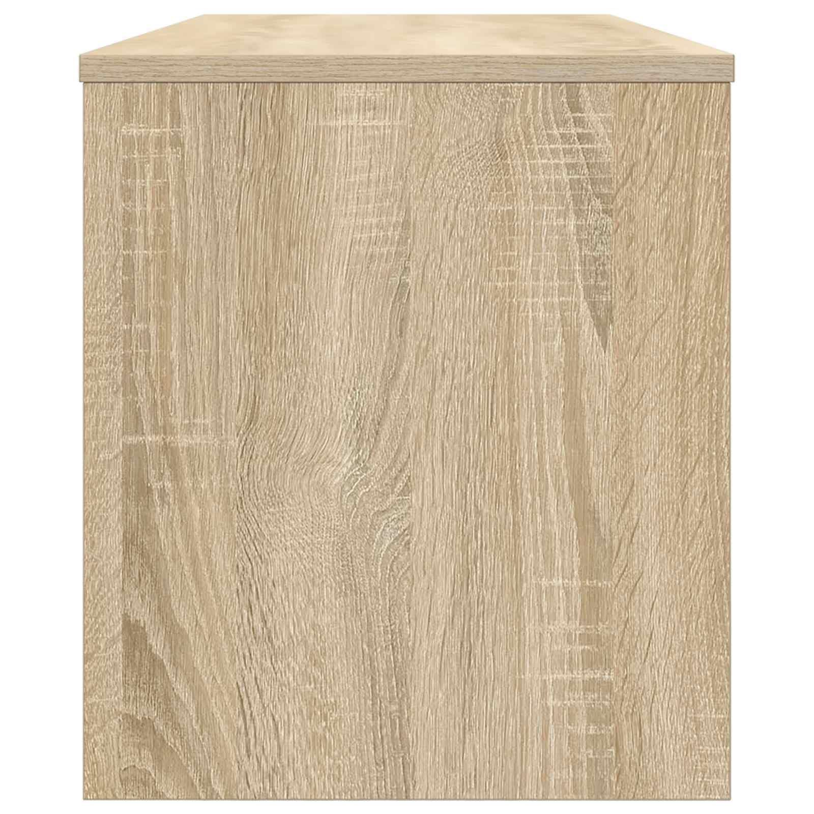Hothingwell TV-Möbel Eiche Sonoma 100 x 35 x 40 cm Holz Ingenierie | Integrierte Regale, modernes Design, Reinigung mit feuchtem Tuch, für Wohnzimmer