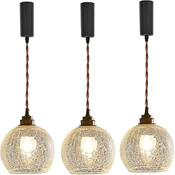 Amazon.co.jp : Kiven 3個パック クラックガラス 真鍮ソケット