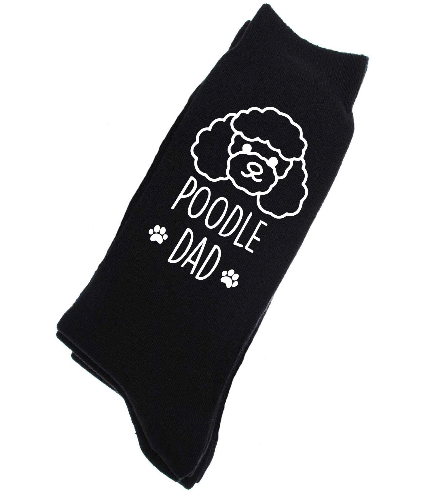 60 Second Makeover Limited Mens Poodle Dad Black Calf Socks Birthday Fathers Dad Husband Boyfriend Pet Present Dog