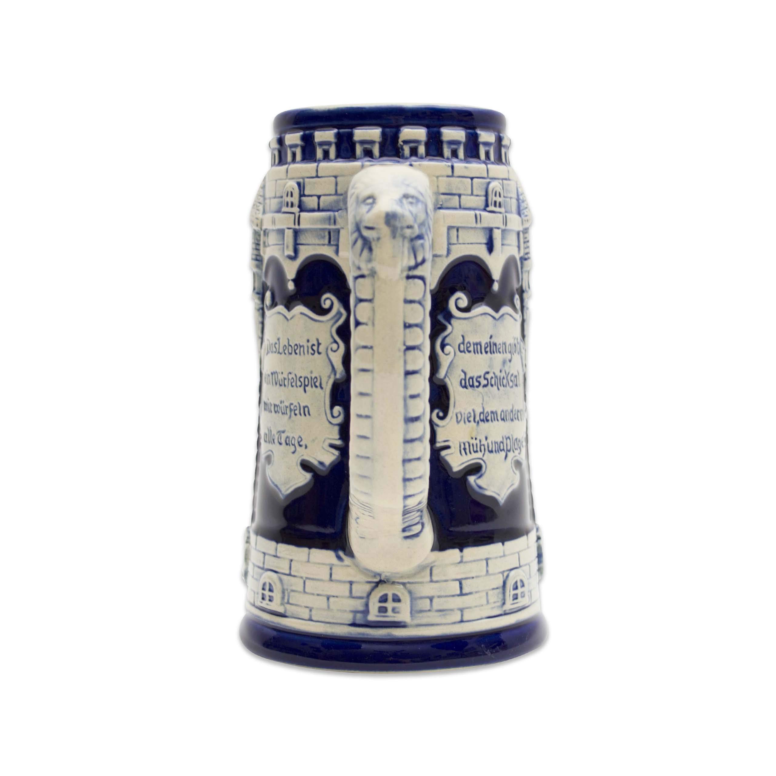 German Castle Beer Stein - Collectible Cobalt Blue -4 German Castle Beer Stein - Collectible Cobalt Blue -4