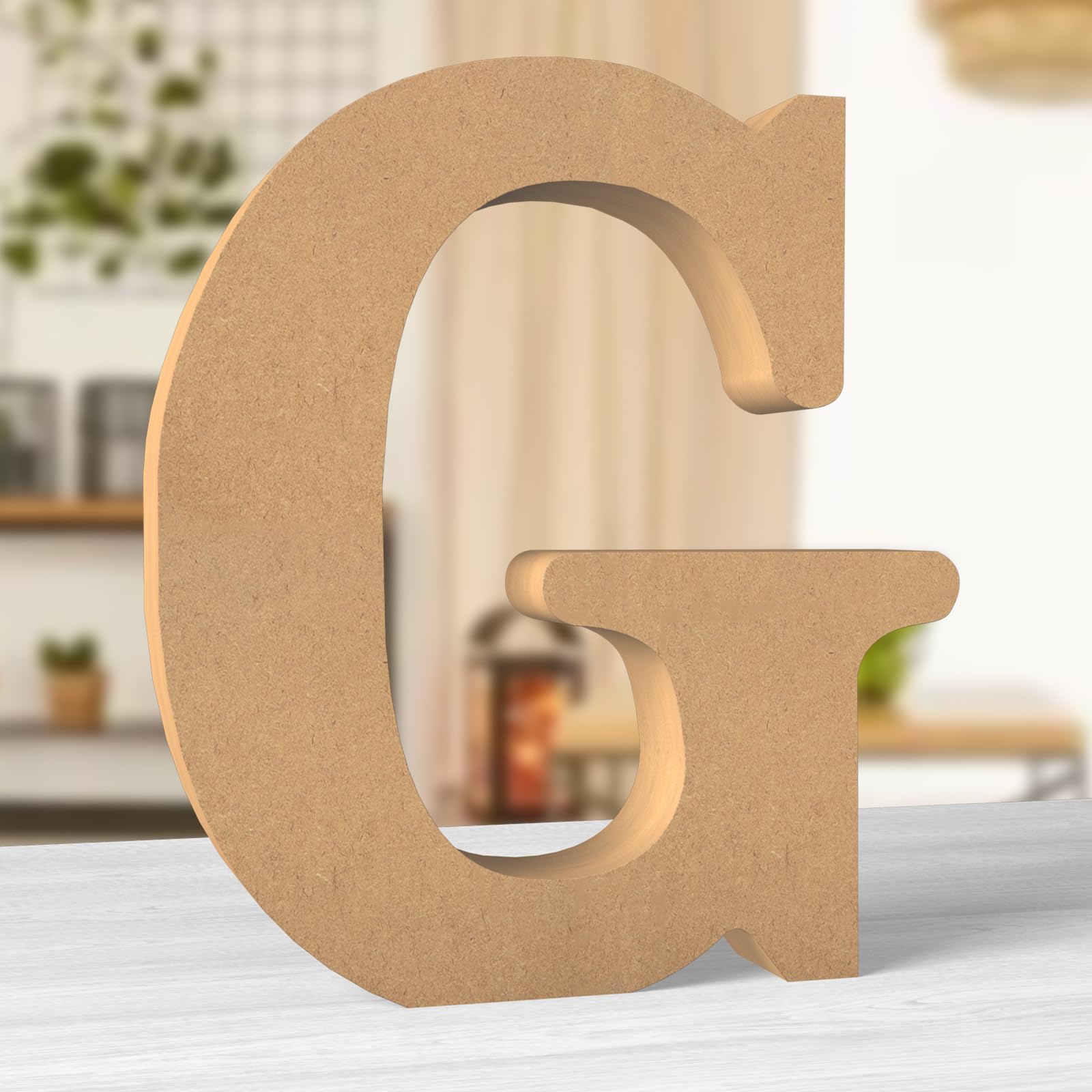 Aruatu 12 Inch Balsa Wooden Letters Unfinished Wood Letters for Wall Decor Decorative Standing Letters Large Letters for wall Decoration for Craft Home Party Projects (G)