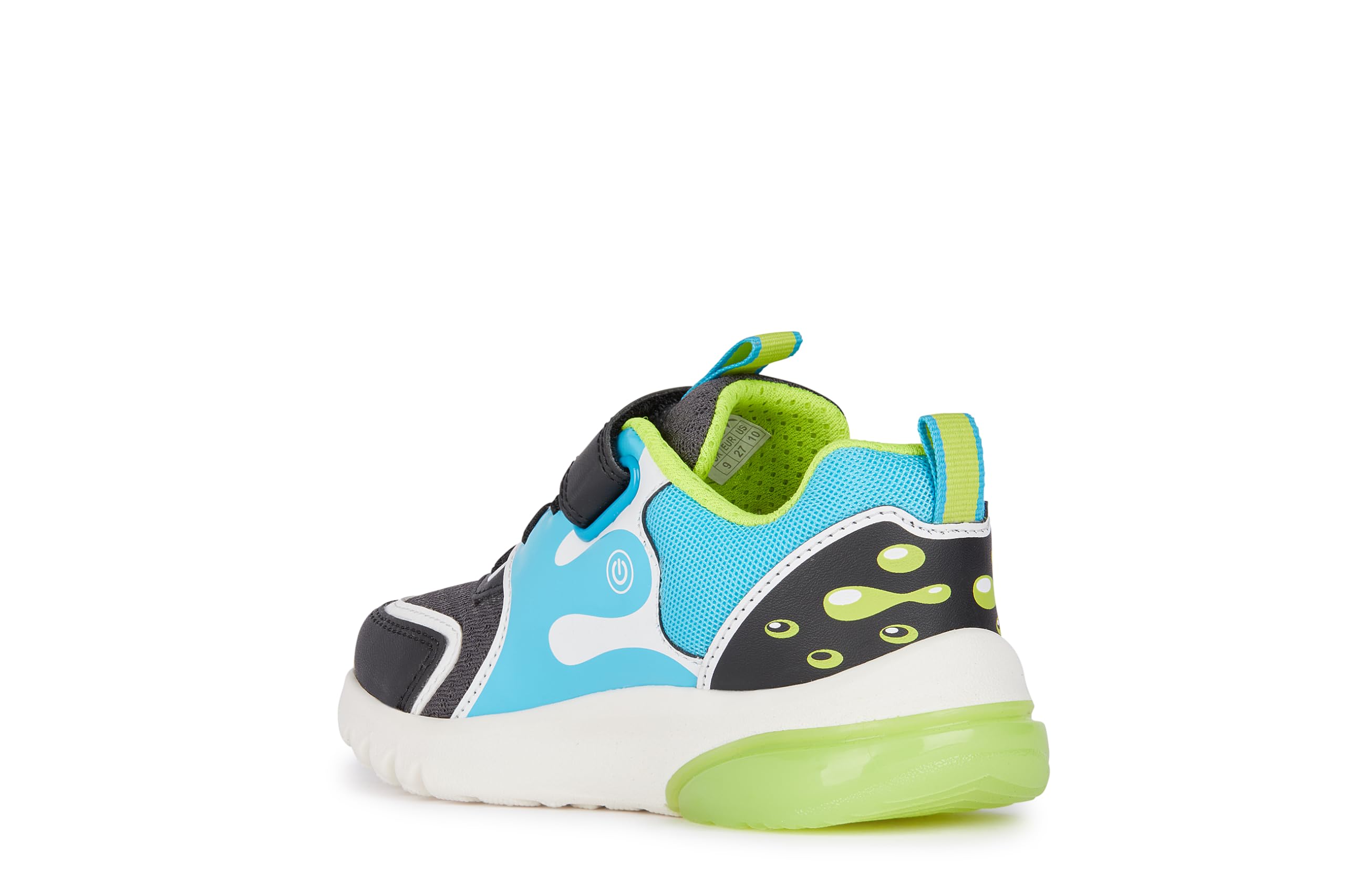 Geox J Ciberdron Boy A Sneaker, Black Lt Blue, 7 UK Child