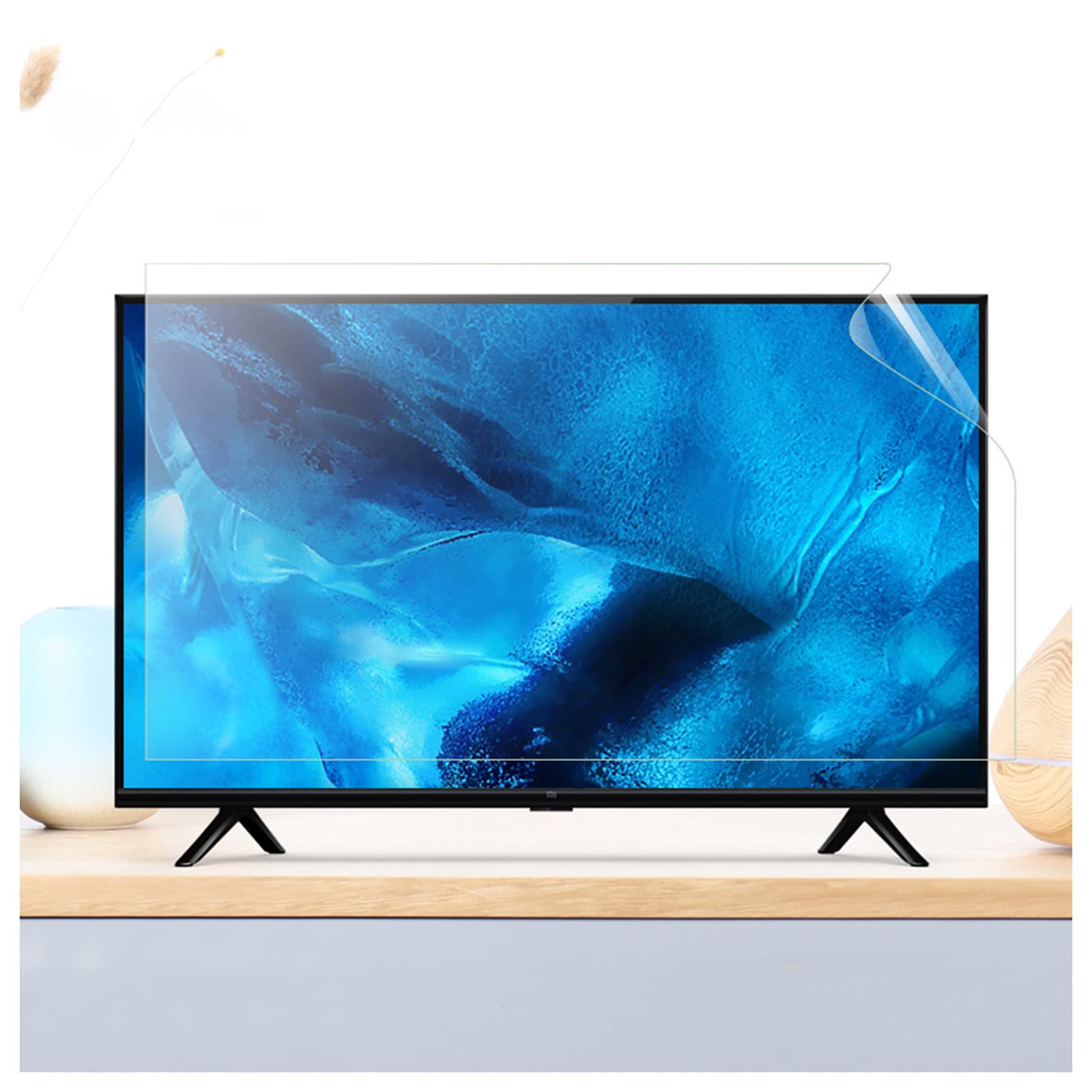 Przeciwodblaskowa ochrona ekranu telewizora, filtr przeciwodblaskowy filtr światła ochrona oczu ekran przeciw zadrapaniom folia ultra przezroczysta sprawia, że światło miękkie do LCD/LED, 50" (1095 * 616)