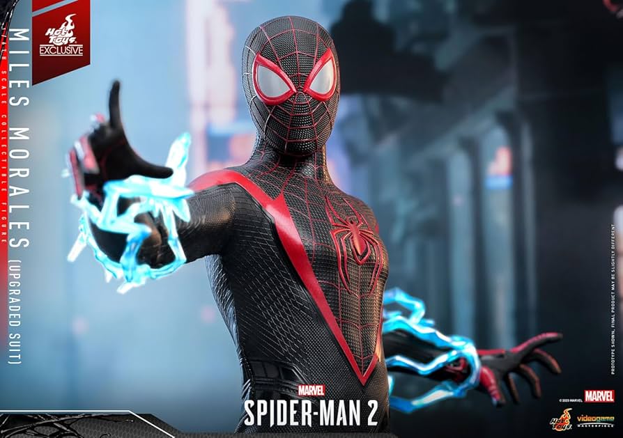 ホットトイズ Marvel's Spider-Man 2 マイルズ・モラレス Amazon.com: Hot Toys Miles Morales Upgraded Suit Spider-Man