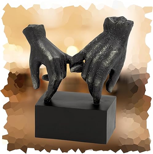 Bellaa Estatuas de mano Pinky Promise Gesture Sign Regalo Moderno Contemporáneo Afecto Bond Matrimonio Amante Mejor Amigo Para Siempre (Promesa