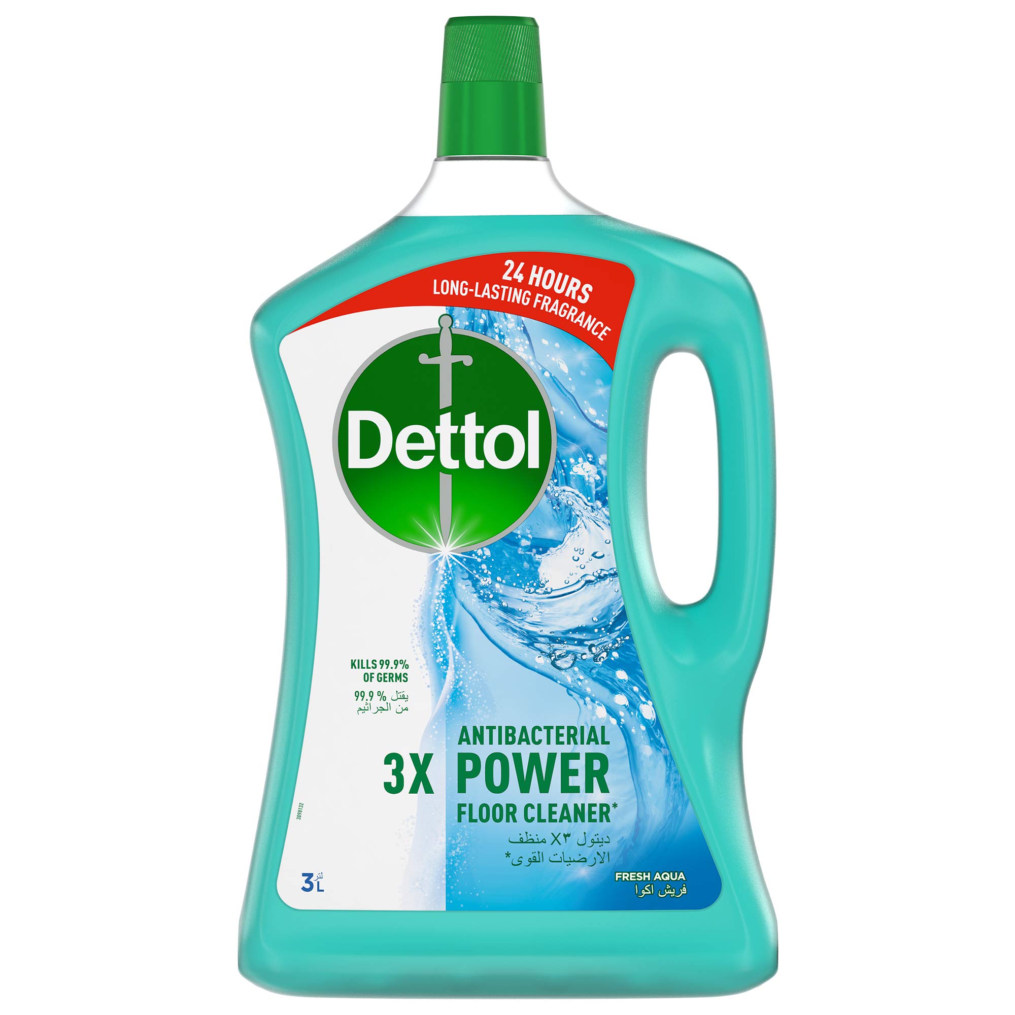 Dettol Power Floor Cleaner, Fresh Aqua Scent, 3L