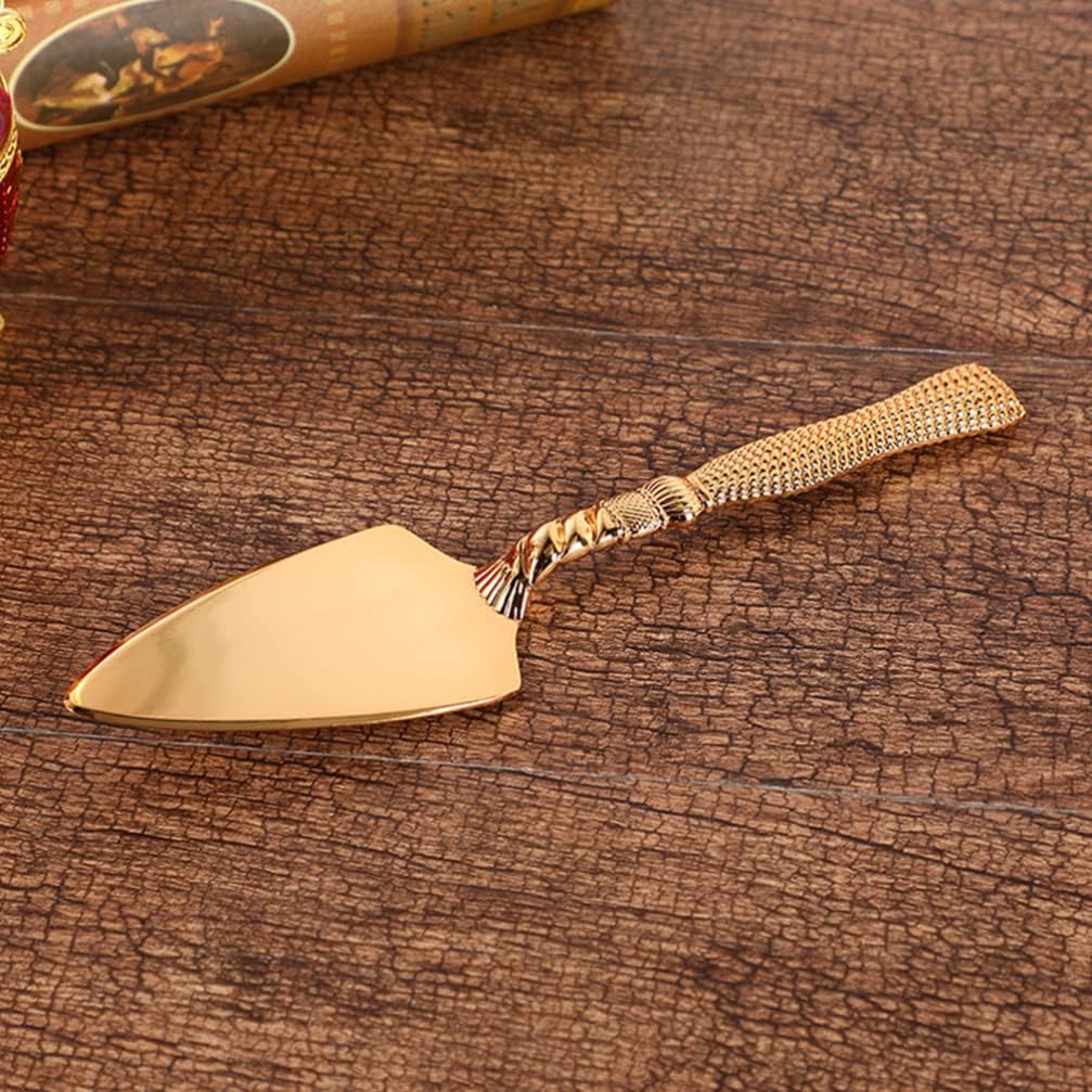 LIFKOME Gold Baking Spatula Multi-functional Pizza Server Cake Decorator Zinc Alloy Ergonomic Handle Easy to Use Pizza Supply