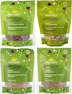 Mumm’s Sprouting Seeds | Sprouting Sample Pack | Popular Blends of Organic Sprouting Seeds at an Economical Price | Total 450 Grams