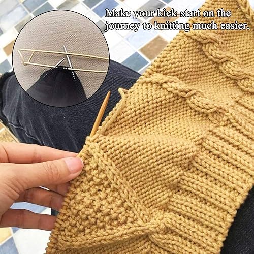 Miniatura 6 de Hahiyo Juego de soportes para puntadas, de aluminio resistente, color mixto, pasador de seguridad, para tejer, ganchos, 12 piezas para suéteres,