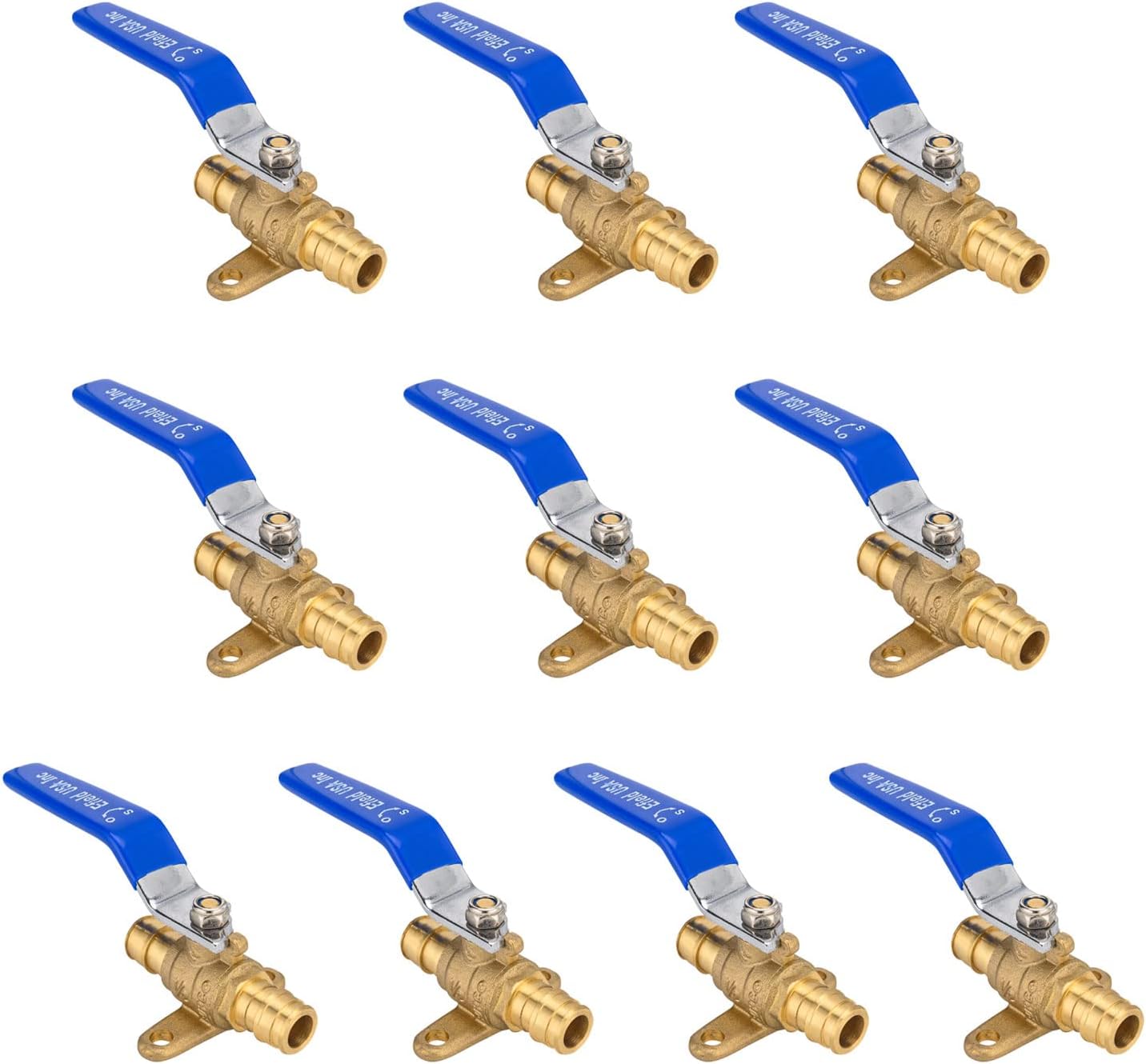 WHK 10 Packs 1/2 Pex Valve Pex Ball Valve 1/2 Inch Shut Off Valve Full - View #10