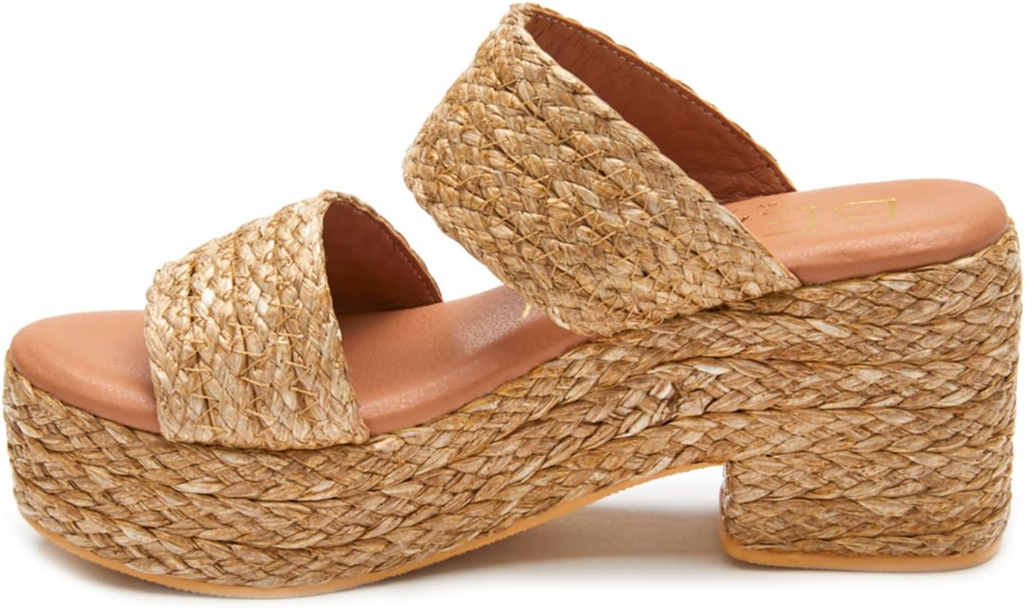 BEACH by Matisse Womens Gem Platform Block Casual Sandals Casual High Heel 3" & Up - Off White