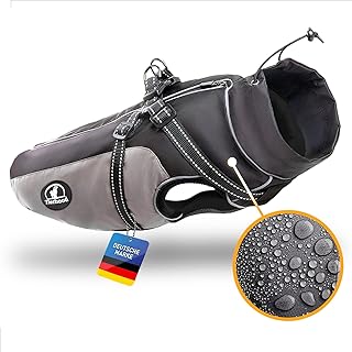 Tierhood Regenmantel Hund - Hunderegenmantel wasserdicht- Reflektierende Regenjacke Hund - Hundemantel inkl. Geschirr Wasserdicht product image