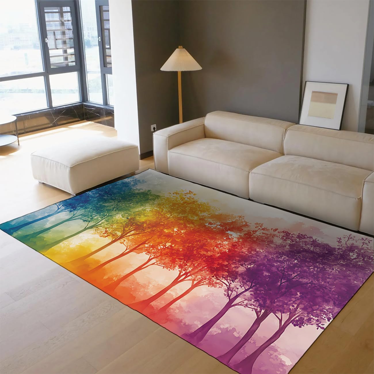 Tapis 180x270cm Modern Fantasy antidérapant grand format pour salon et chambre