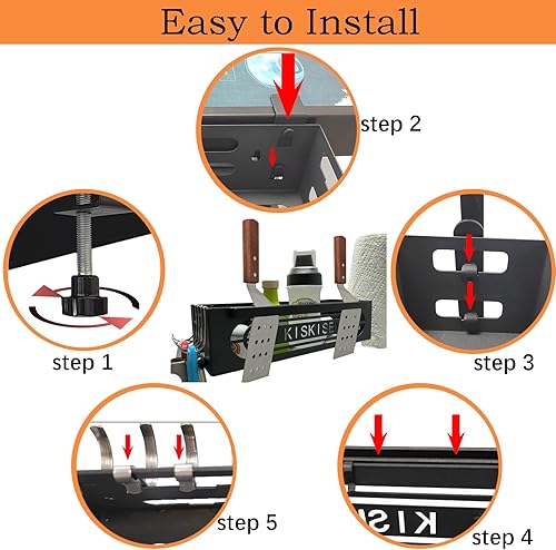 Miniatura 5 de Organizador de parrilla para Blackstone de 28 pulgadas36 pulgadas, accesorios de parrilla para parrilla, soporte de herramientas de ahorro de
