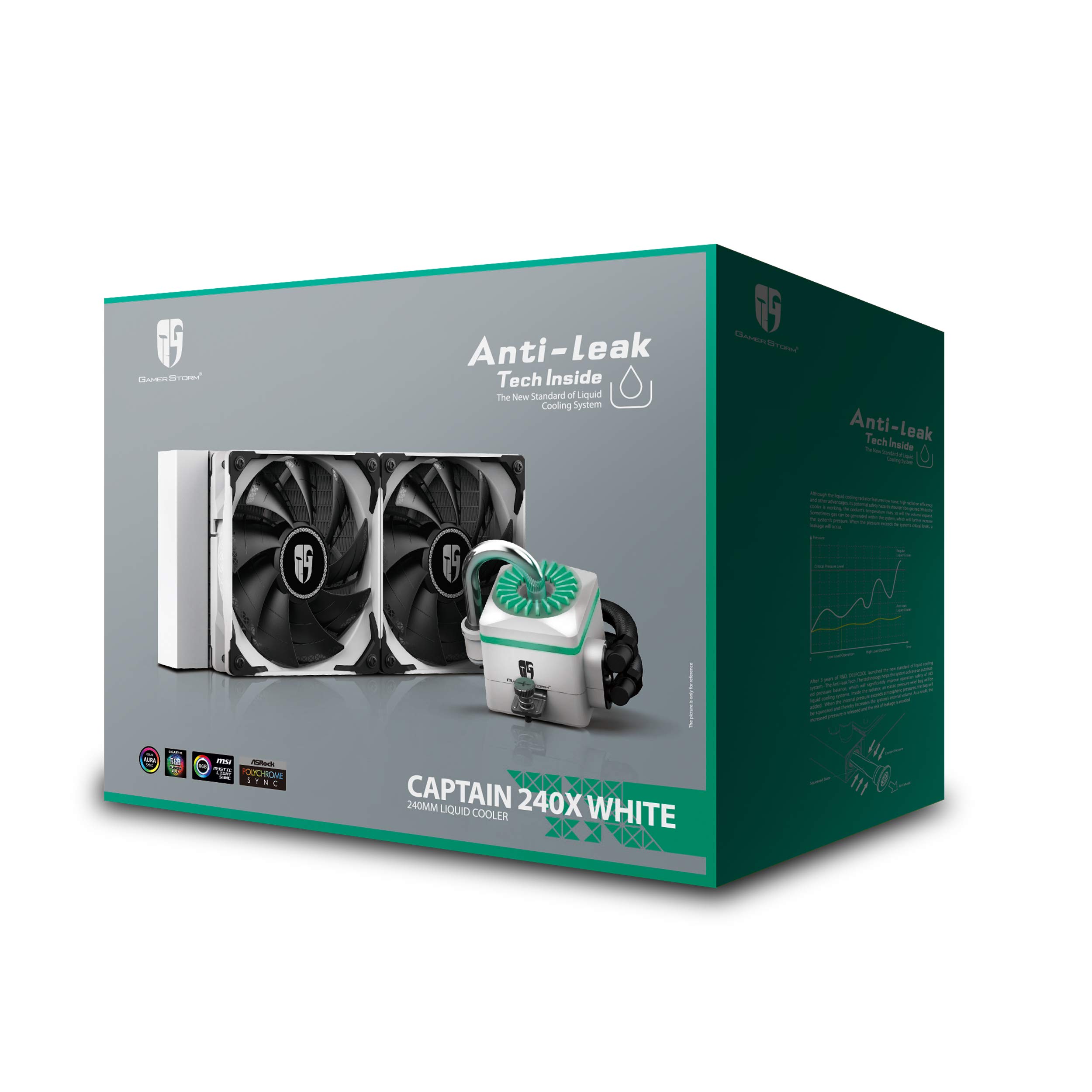 Buy DEEPCOOL Captain 240X WH RGB AIO CPU Liquid Cooler, AntiLeak Tech
