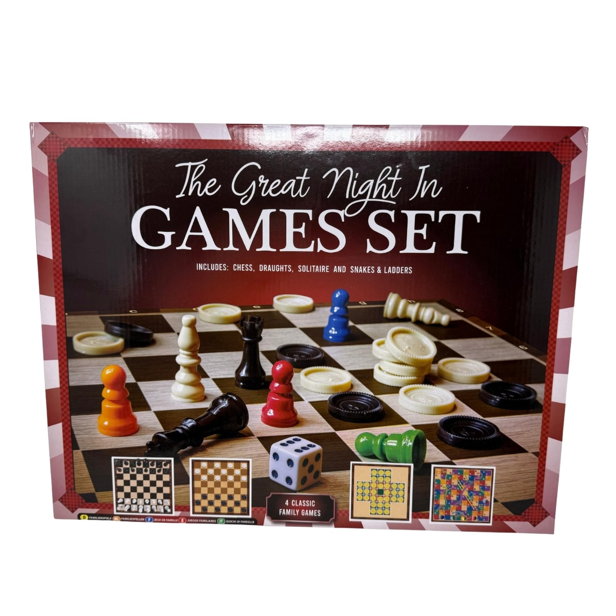 Classic Games Compendium, 34 cm (W) x 34 cm (L) x 0.1 cm (H)