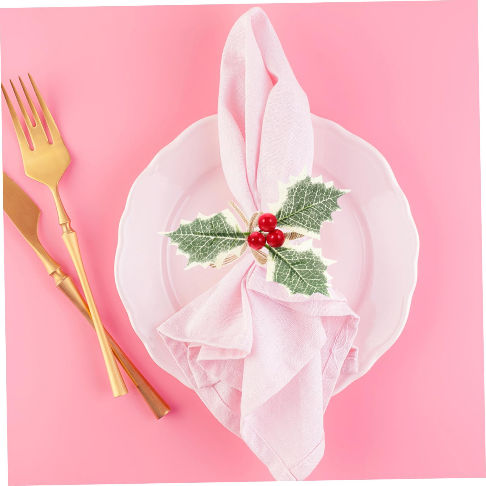 30 Pièces Ronds de Serviette de Noël Rond de Serviette de noël Boucles de Serviette de Repas de Noel Goodies Noel décor Porte-Serviettes de fête Anneau à Serviette Alipis