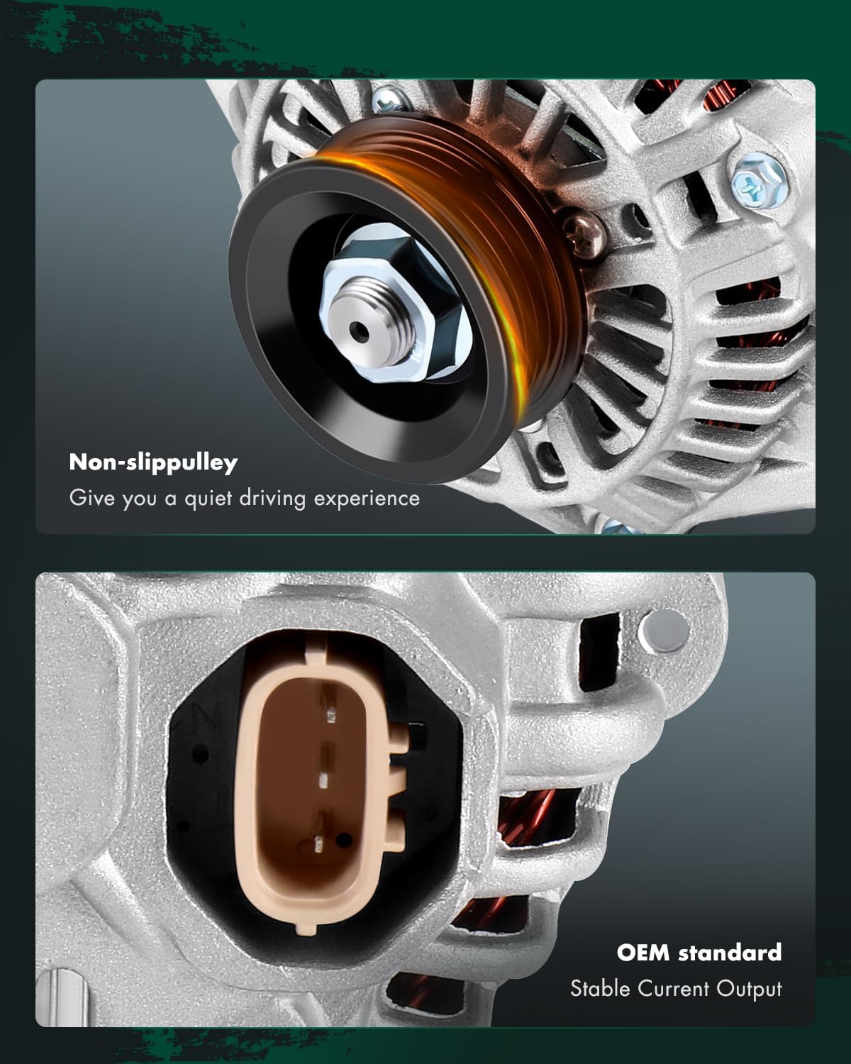 SCITOO Alternator Fits for Chevrolet for Tracker 2.5L 2001-2004 - 12V 70Amp CW S4 Pulley Class, Replace OE 30027273 13950 31400-67D00 31400-67D01 1-2500-01MI AMT0169 A5TA7291 30026479 A5TA7291