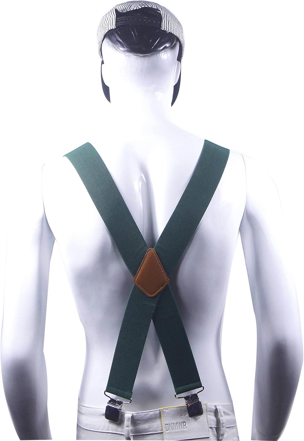 Men's Suspenders X Back 2 Inches Wide with Extra Heavy Clips Adjustable Braces for Men Suspender - Image 4