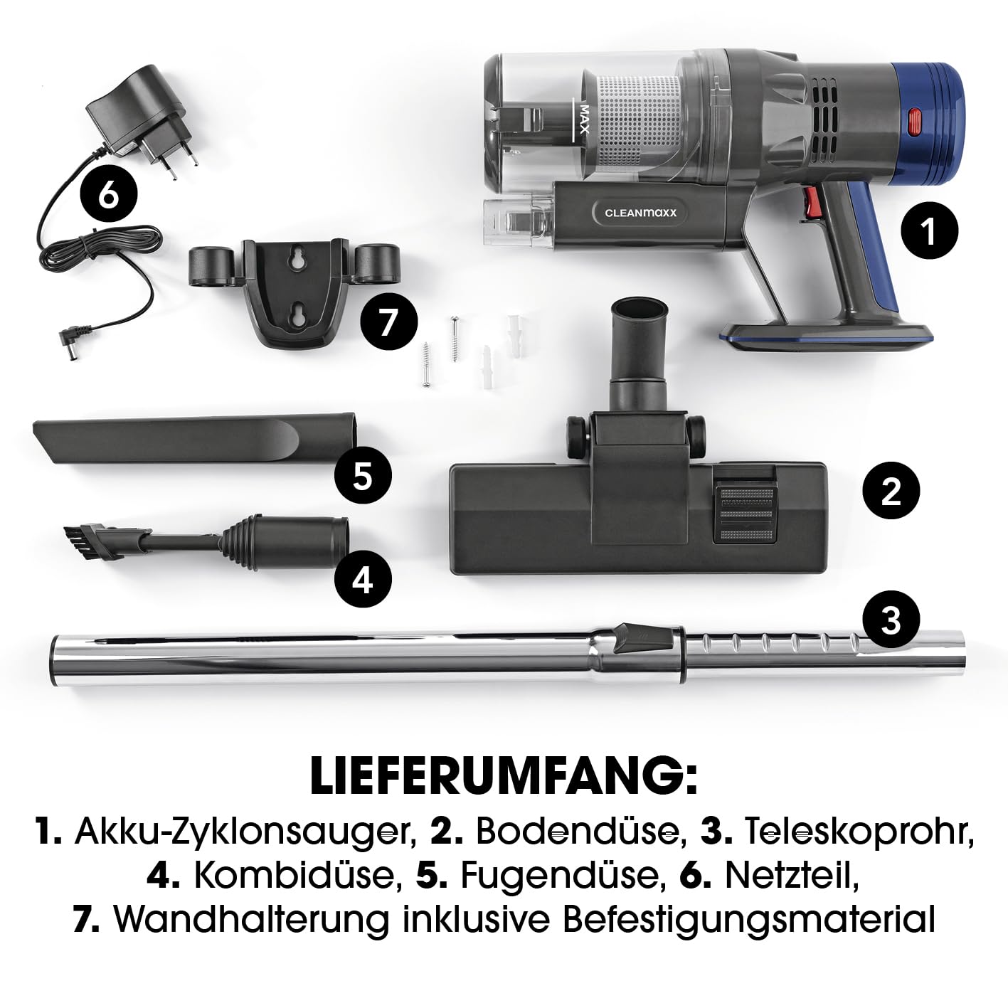 CLEANmaxx Kabelloser Hand- Und Bodenstaubsauger Mit Produktbild-Vorschau 9