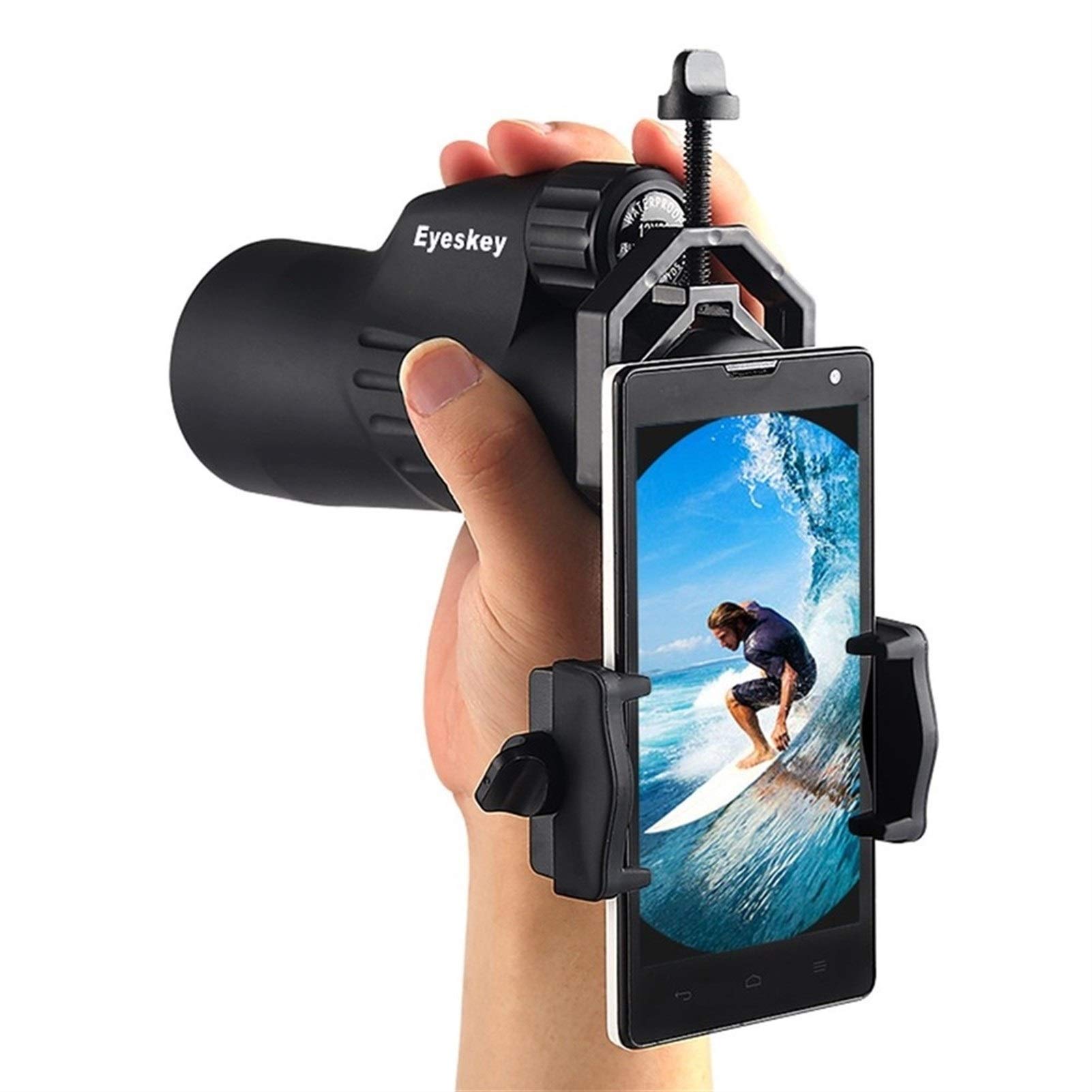 LYGXWJFC Lunety dla dorosłych o dużej mocy, adapter do telefonu komórkowego mocowanie zatrzaskowe lornetka monokularowy teleskop wspornik telefonu okular D: lornetka 25-48mm