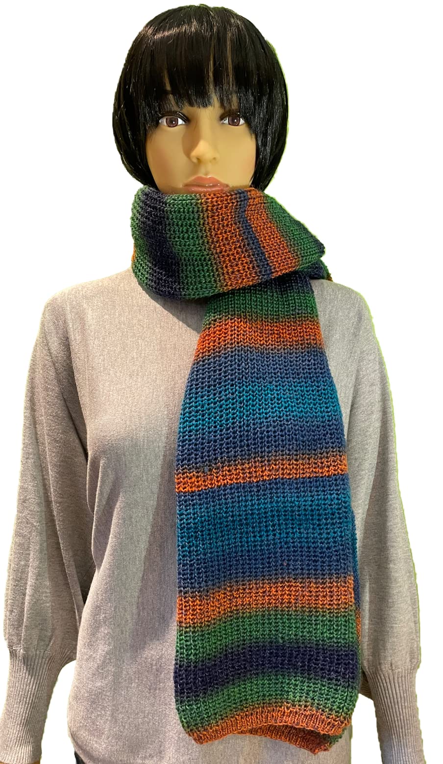 Kuscheliger warmer, breiter Schal aus Lace Garn 70% Schurwolle