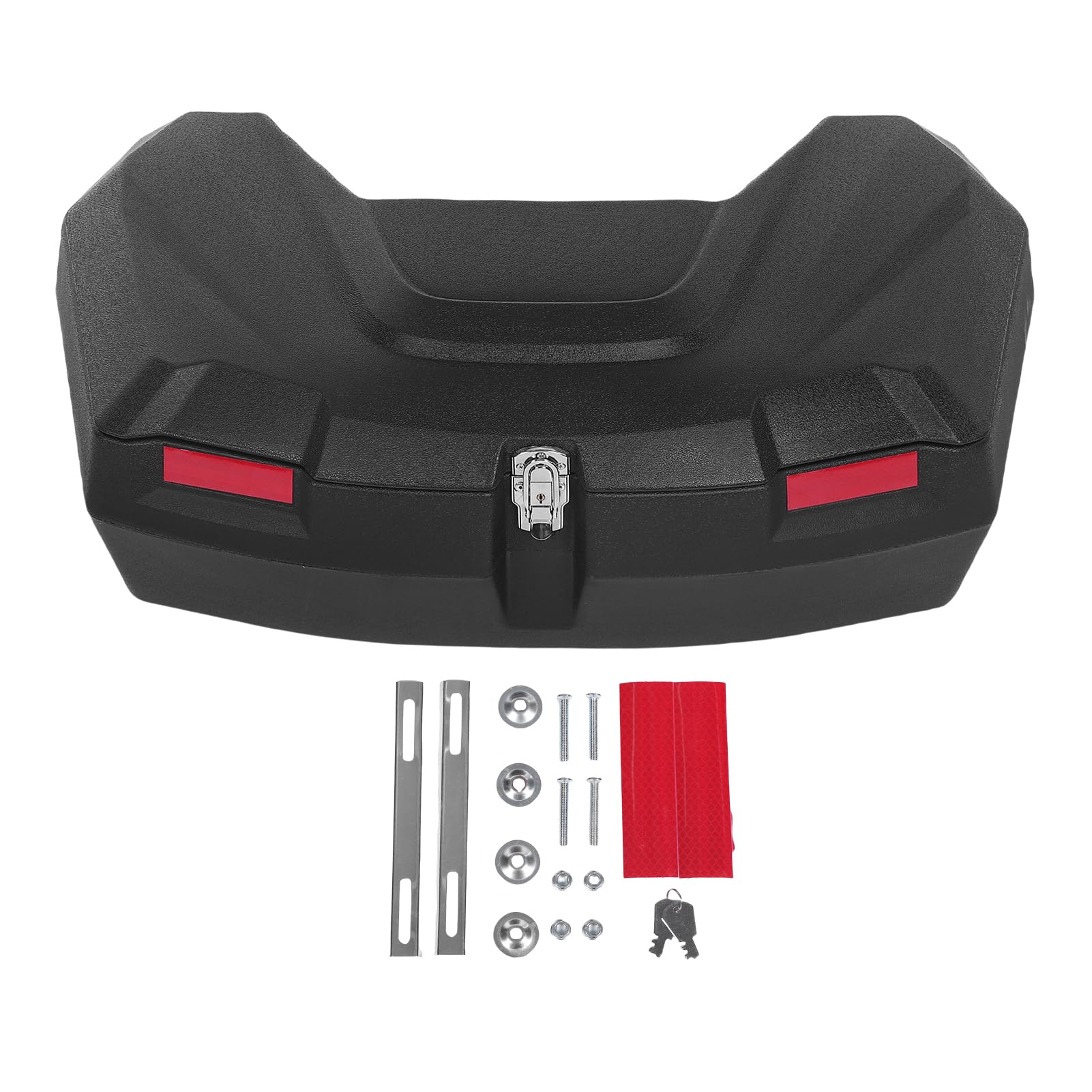AMONIDA Caja de Almacenamiento Trasera para ATV Caja de Carga Espaciosa y Duradera con Capacidad de 98 L para Aventuras Al Aire Libre Material ABS Diseño Impermeable a Prueba de Lluvia con Cerradura