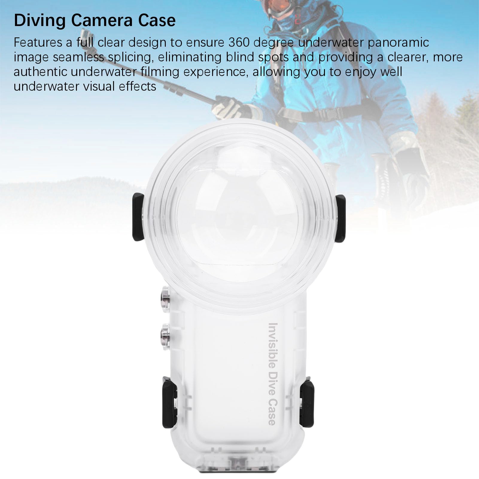Fabater Custodia per Fotocamera Subacquea Custodia Resistente Impermeabile 60M Sigillata per attività Subacquee X5 PC PMMA